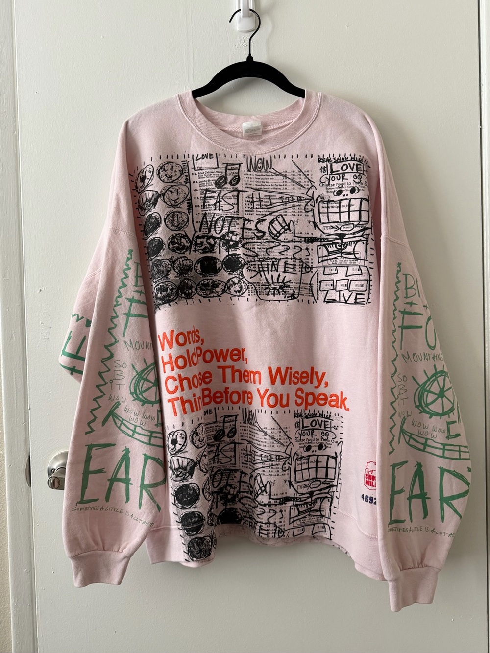 Snow Milk Upcycled Crewneck Sweatshirt - 3X